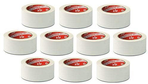 KIP 3818 PVC-Klebeband weiß, quer gerillt 50 mm x 33 m - 10 Rollen
