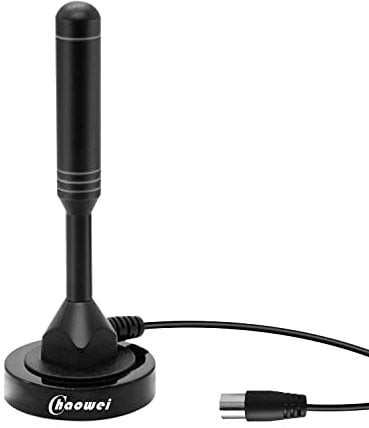Chaowei Antena de TV de TDT de Alta Ganancia Antena DVB50 Antena Digital portátil HD para Interiores/Exteriores para televisión DVB-T/Sintonizador de TV USB / 4K HD 1080p