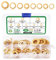 Foliv Juego de arandelas de latón 80 unidades, diámetro 8/9,2/10,2/11,2/12,2/13/13,2 mm en caja surtida, para elevar puertas para evitar el lijado de puertas en revestimientos de suelos