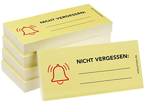 PRICARO Haftnotizen Nicht vergessen, 100 Blatt, 5 Stück