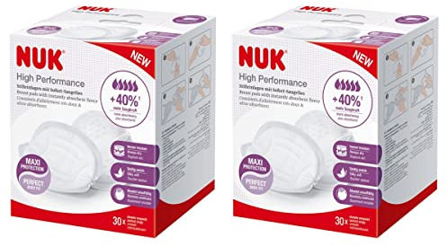 NUK Lot de 60 coussinets d'allaitement jetables High Performance