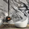 Fototapeten Gemälde 3D Schwarzer weißer Marmor Wall Mural, Gewellte Streifen Wandtapete, 200 x 140 cm Vliestapete Wandbilder Moderne Wanddeko Wohnzimmer Schlafzimmer Büro Wallpaper