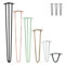 Natural Goods Berlin 3X Hairpin Legs, Pieds de Table, Pieds en épingle à Cheveux, Acier de 12 mm, Cadre de Table (Or Rose Antique, 40cm - 3 entretoises - Banc/Table Basse)