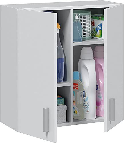 HABITMOBEL Mueble Oficina Multiusos bajo 2 Puertas, Medidas: 59 cm (Ancho) x 60 cm (Alto) x 26,5 cm (Fondo)