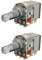 FLEOR B500K Push-Pull-Potentiometer Linear Taper Pots 18 mm lange geteilte Welle für Teile des E-Gitarren-Steuerschalters, 2er-Pack