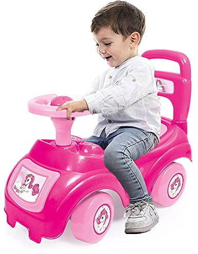 HMIR Sit N ride Push Car – Unicorn Pink, 3 in 1 Ride Push Car, Toddler Gliding Car, Horn, Non-Slip Wheels, Storage Box, Learning to Walk Toys