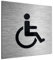 ALÚMADESIGNCO Pictogramme Handicap - Logo Handicapé - Panneau Toilette - Picto Toilettes Handicape - Signalétique Accessibilité Handicapée - 120 x 120 mm