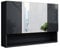 Vicco Badspiegelschrank Irma, Badezimmerspiegel, Anthrazit Hochglanz, 80 x 55 cm