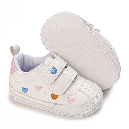 Clowora Baby Boys Girls Shoes Non-Slip Rubber Sole Sneakers Infant First Walking Toddler Crib Shoes Newborn Loafers Flats. (11/Multi-Color,12-18 Months)
