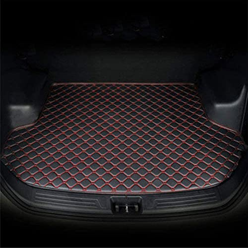 YHQKJ Coche Alfombrillas Maletero para MG ZS 2017-2023, Cuero Funda Maletero Protector Antideslizante Bandeja Forro Maleteros Alfombra Accesorios,B/Black-Red