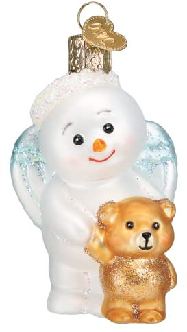 Old World Christmas Baby Snow Angel Glass Blown Ornament for Christmas Tree