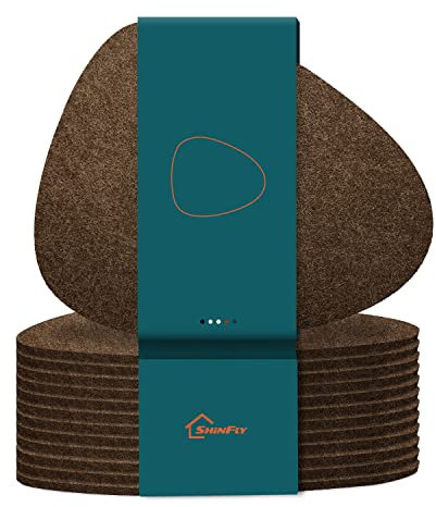 shinfly Posavasos, Juego de 12 Posavasos, Posavasos Redondos, Posavasos Lavables Antideslizantes Resistentes a Altas Temperaturas Son Adecuados para Mesas de Comedor, Oficinas, Fiestas