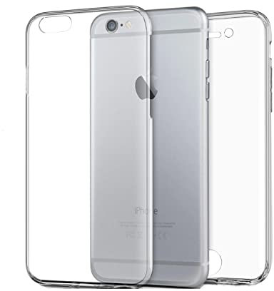 emaxsave 360° Full Body Case for iPhone 6/6S - Clear Slim Design, Front & Back Protection, Protective Cover