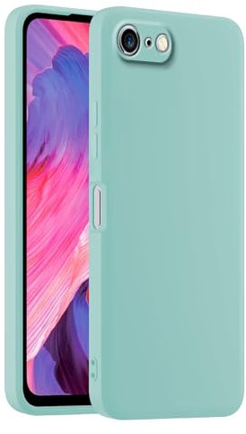 HULLIN Funda de Silicona Colorida para Teléfono, Adecuada para iPhone 6 Plus/iPhone 6s Plus (5.5) - Cian Claro