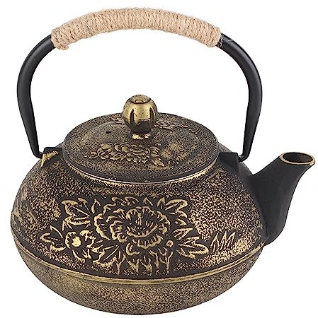 Xcello 900-ml-Teekanne aus Gusseisen Im Japanischen Stil Mit Herausnehmbarem Sieb Für Verbesserte Wasserqualität. Perfekt
