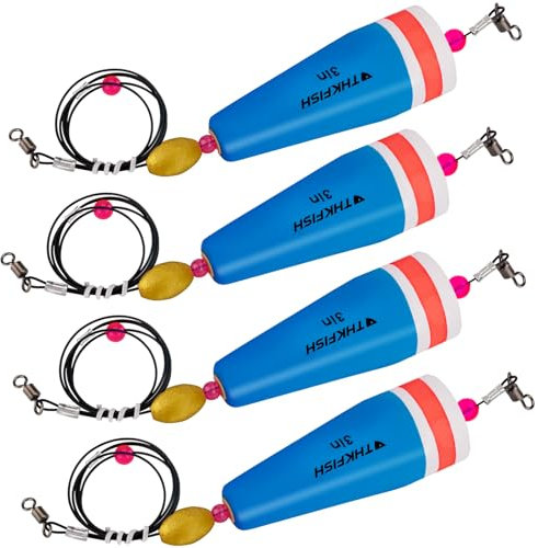 THKFISH Posen Angeln Schwimmer Angelposen Set 4 Stück Popping (Blau, 3in)