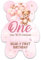 Opomzk Einladungskarten zum 1. Geburtstag, Motiv: rosa Bär, Boho, Baby, Mädchen, 1. Geburtstag, Bärenform, 20 Stück