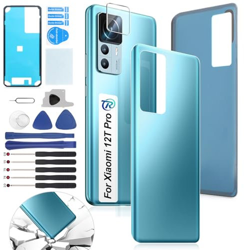 RongZy Ersatz für Xiaomi 12T PRO Backcover Akkudeckel für Xiaomi K50 Ultra Batterietür Gehäuse Rückseite mit Tool Kit (Blau)