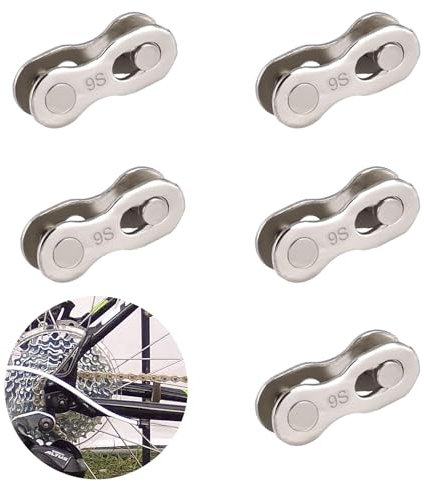 5 Paar Fahrradkette, Fahrrad Kettenschloss, Fahrrad Missing Link, Fahrradkettenglied, Fahrrad Kettenverschluss Glied, Für 6-7-8, 9, 10 Geschwindigkeitskette