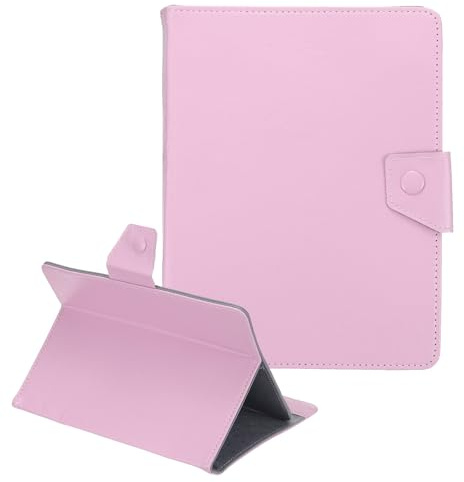 QUARKZMAN Étui Universel pour Tablette 8 Pouces 8,0 à 8,7 Pouces Rose | Coque de Protection en Similicuir pour Tablette Tactile de 8,0 à 8,7