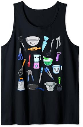 Beaucoup d'ustensiles de cuisine Kawaii Débardeur
