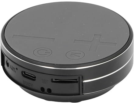 Yunseity Altoparlante a Conduzione Ossea Impermeabile, Altoparlante Stereo a Conduzione Ossea Custodia in Alluminio per la Casa (BLACK)