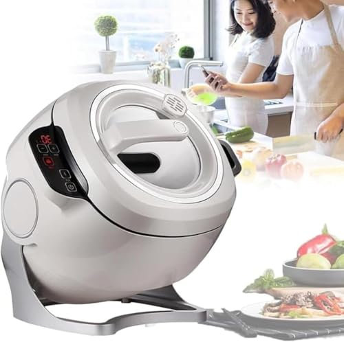Automatic Cooking Machine, Automatic Stir Fry Robot, Lazy Rice Cooking Machine, Open The Lid At High Temperature, 360° Automatic Stir Fry, for Stir Frying, Stewing, Cooking
