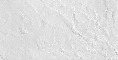 DECCART - Wandpaneele 100x50 cm - Panel wand - Paneele - Wandverkleidung Innen Deckenverkleidung Wandplatten aus Polystyrol 3d Wall Panels Steinoptik - Weißer Felsblock weiß - 4 Stück (2 m²)