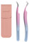 ANNAFRIS 2Pcs Pince Extension Cils Inoxydable Pince a Epiler Extension de cils Pincettes de Précision Lash Tweezers (F01+02)