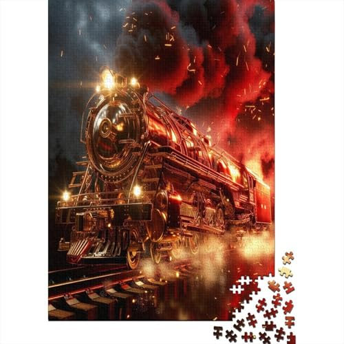 Dampfzug Puzzle 1000 Teile Puzzles Für Erwachsene Lernspiel Herausforderungsspielzeug 1000-teilige Puzzlespiel Für Erwachsene Kinder Puzzel 1000pcs (75x50cm)