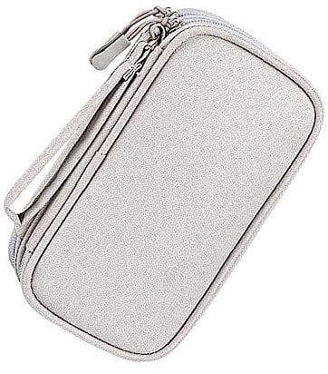 HOMOCONO Large Electronics Organizer Earphone and Hard Drive Protection, Grey Electronic Products Storage Pouch for Data Cables and u Disks, Suitable for Travel and Gadget Accessories