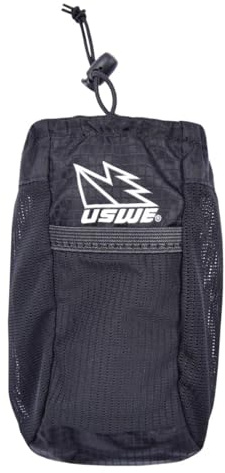 USWE Chest Pocket Harness - Versatile, Quick Access Storage Pouch for Hydration Packs - Ideal for Cycling, Hiking & Outdoor Activities - Secure & Easy Mount, Water-Resistant (Black)