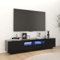 WSJHUHK Home-Entertainment Centra & TV Stand,TV Schrank mit LED Beleuchtung Schwarz 180x35x40 cm