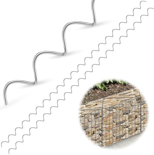 Yaocom 24 Pcs 39.4 x 2 Gabion Cages Spirals 9ga Galvanized Steel Gabion Spirals Wire for Cage Install and Connected for Garden