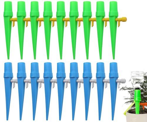Irrigazione Balcone, 18Pcs Irrigazione a Goccia Per Vasi, Irrigatore Automatico Vaso Innaffiare Piante in Vacanza Innaffiatore da Giardino Dosatore Acqua per Piante (18pcs-D)