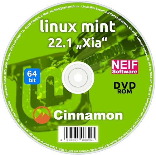 DVD mit Linux Mint 22.1 Xia Cinnamon