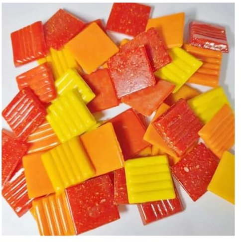 100g/3.5oz(Approx.35pcs) Mosaic Quartz Tiles 2cm/0.78in Square Tile 0.4cm/0.15in Thickness DIY Craft Materials Mixed Color for Home, Kitchen,Bathroom Mosaic Projects(Color 4)
