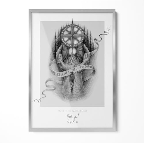 Generisch Silberner Foto Rahmen für die Wand - 70x100 cm Bilderrahmen - Fotorahmen Posterrahmen