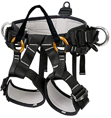 FBHFSUIEF Klettergurt, Kletter-Hüftgurt, halber Körper-Absturzschutz-Sicherheitsgurt, verstellbarer Gürtel mit Haken-Absturzsicherung for Bauarbeiten in der Luft, Blau(Black)