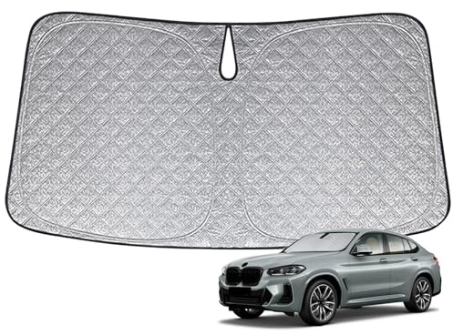 Parasol de Ventana Delantera de Coche Repuesto para BMW X4 G02 2018-2025, Parasol para Parabrisas de Coche en el Interior Plegable, Protección UV Reflectante contra el Polvo