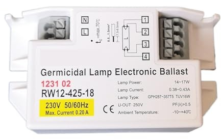 Reattori elettronici, RW12-425-18 RW12-425-18A BEASUN 120 V 230 V 14-17 W, for lampada GPH287-357T5 TUV16W(230V)