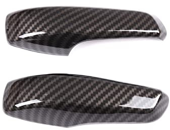 QMTVFSRH Inside Door Handles for Benz for Smart for Fortwo 451 2009-2014 Auto Interior Door Handle Cover Trim Sticker(Carbon Fiber)