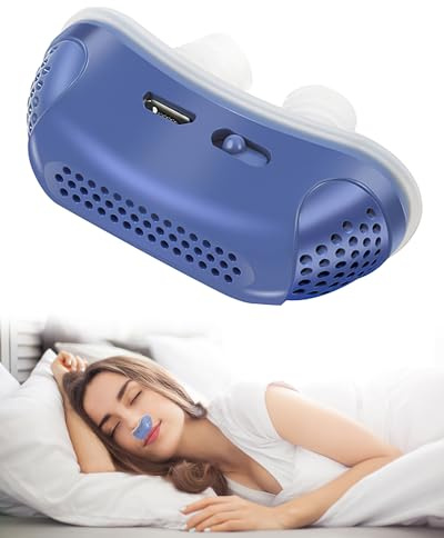 Sleep Apnea Devices Electronic Micro CPAP Anti Snoring Maskless Machine Portable Lightweight Mini Sleep Airflow Aid with USB Cable for Snoring Relief, Home, Travel for Men Women All Nose Shapes