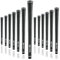 Karma Velour Full Cord Golf Grip Set, 13 Piece Pack Black Standard Size Corded Rubber Replacement Golf Club Grips for Men