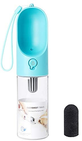 PETKIT Eversweet Distributeur d’Eau, One-Touch Bouteille pour Chien de Voyage,BPA-Free,Antibactérienne,400ml (Bleu)