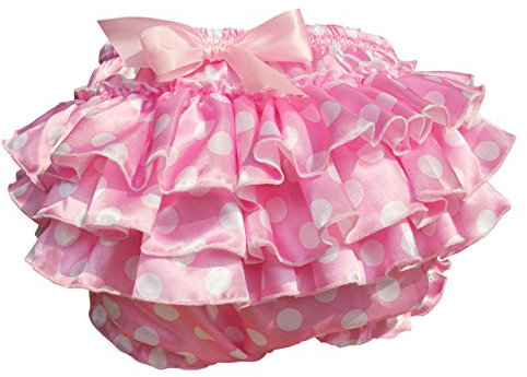 Haian ABDL PVC & Satin Ruffle Rhumba Pull on Plastic Pants (XX-Large, Pink)