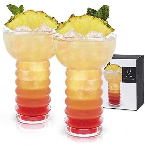 Viski Raye: Pearl Diver Cocktailglas, transparent, 2 Stück