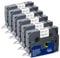 6x XemaX Kompatibel TZe-221 9mm Brother Ersatz für Brother TZe-221 9mm Schriftband P-Touch Tape Weiß, Brother TZe-221 TZe 221 TZe221 AZe-221 für Brother P-Touch PT-H107B PT-D600 PT-D450 PT-D400VP