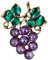 YAZILIND Mode Mignon Forme de Raisin avec Perle Broche Femmes Broches Manteau Décoration Broche Épingle Strass Bijoux Accessoire