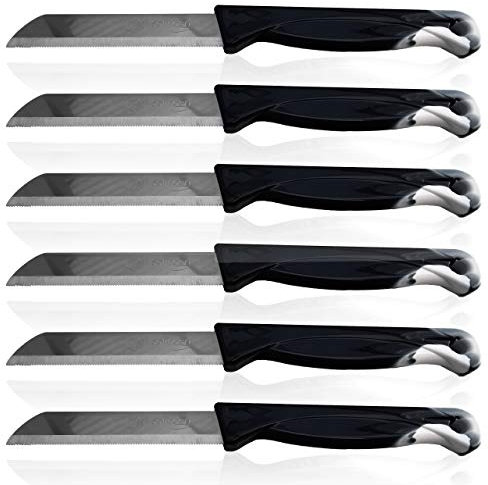 Solingen Obstmesser Schälmesser Gemüsemesser Allzweckmesser Edelstahl Messer rostfrei Küchenmesser Tafelbesteck Messerset Alltagsmesser 200er Set Schwarz